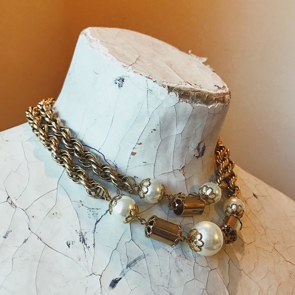Vintage 60s Double Strand Faux Pearl Necklace - Picture 4 of 8